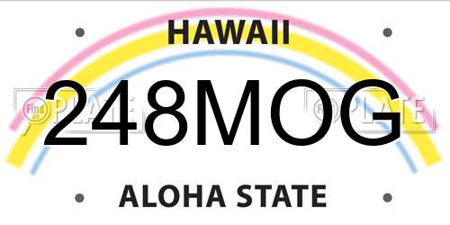 248MOG Hawaii License Plate