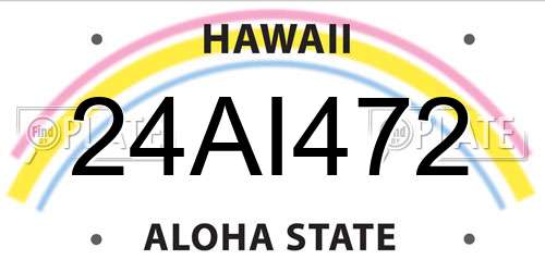 24AI472 Hawaii License Plate
