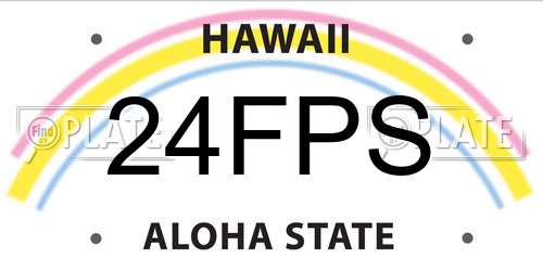 24FPS Hawaii License Plate