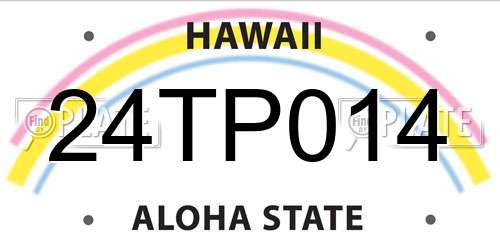 24TP014 Hawaii License Plate