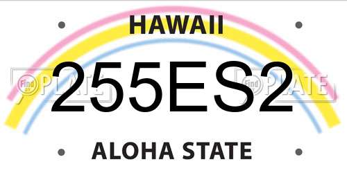 255ES2 Hawaii License Plate