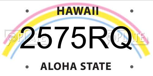 2575RQ Hawaii License Plate