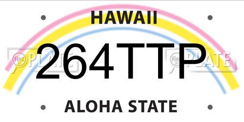 264TTP Hawaii License Plate