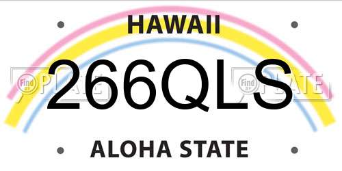 266QLS Hawaii License Plate