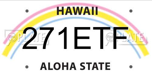 271ETF Hawaii License Plate
