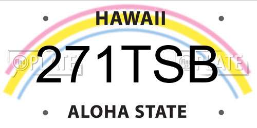 271TSB Hawaii License Plate