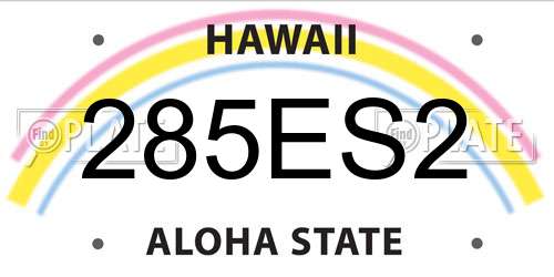 285ES2 Hawaii License Plate