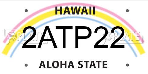 2ATP22 Hawaii License Plate