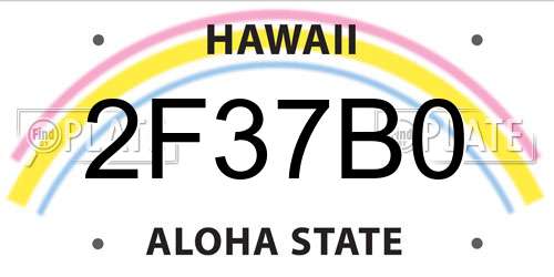 2F37B0 Hawaii License Plate