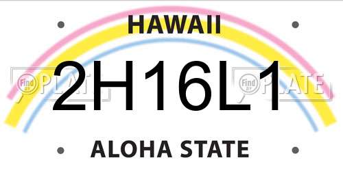 2H16L1 Hawaii License Plate