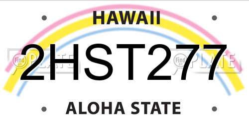 2HST277 Hawaii License Plate