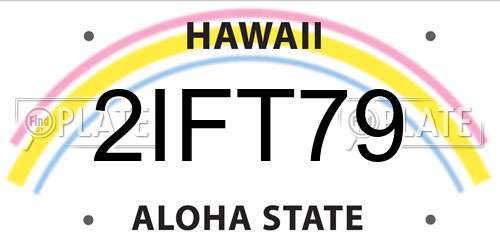 2IFT79 Hawaii License Plate