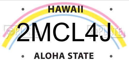 2MCL4J Hawaii License Plate