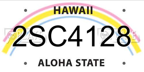 2SC4128 Hawaii License Plate