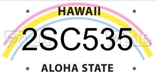 2SC535 Hawaii License Plate