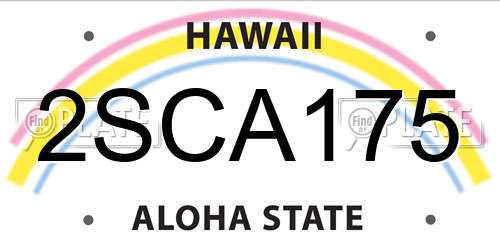 2SCA175 Hawaii License Plate