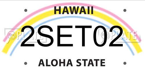 2SET02 Hawaii License Plate