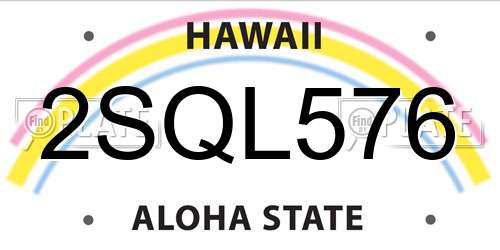 2SQL576 Hawaii License Plate