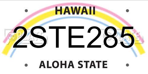 2STE285 Hawaii License Plate