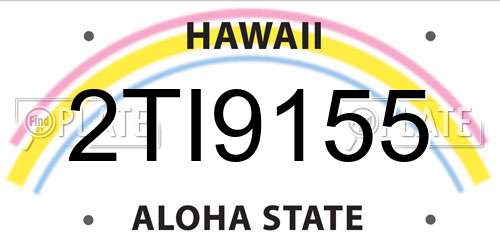 2TI9155 Hawaii License Plate