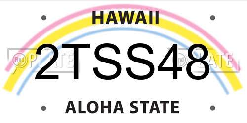 2TSS48 Hawaii License Plate