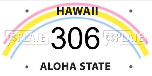 306 Hawaii License Plate