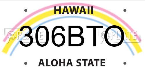 306BTO Hawaii License Plate
