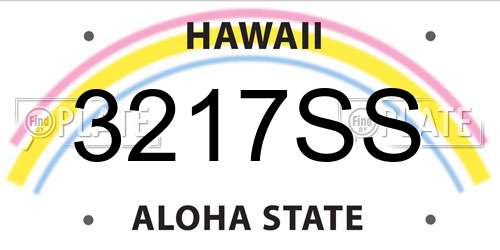 3217SS Hawaii License Plate