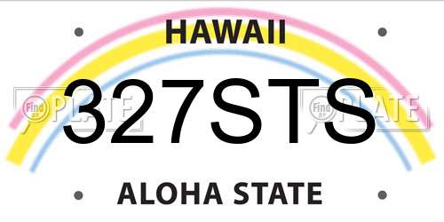 327STS Hawaii License Plate