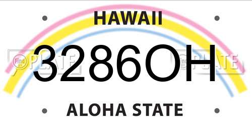 3286OH Hawaii License Plate
