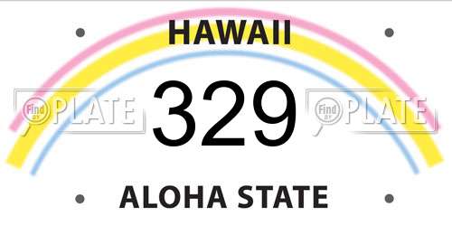 329 Hawaii License Plate