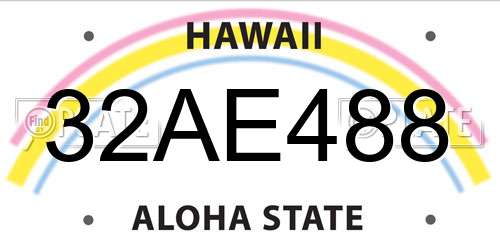 32AE488 Hawaii License Plate