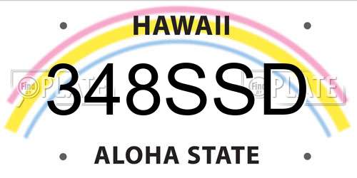 348SSD Hawaii License Plate