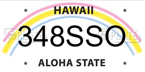 348SSO Hawaii License Plate