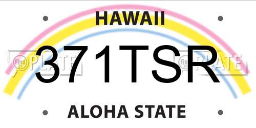 371TSR Hawaii License Plate