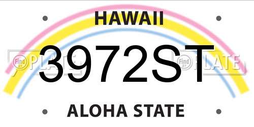 3972ST Hawaii License Plate