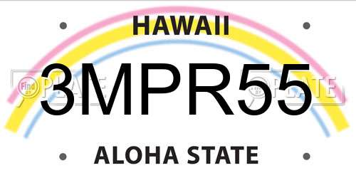 3MPR55 Hawaii License Plate