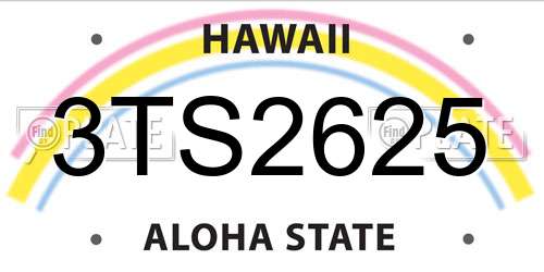 3TS2625 Hawaii License Plate