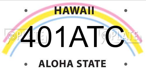 401ATC Hawaii License Plate