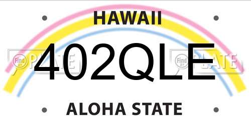 402QLE Hawaii License Plate