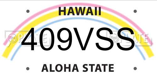409VSS Hawaii License Plate