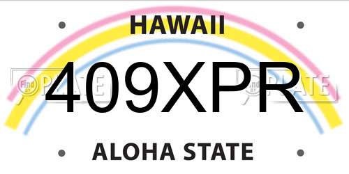 409XPR Hawaii License Plate