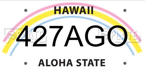 427AGO Hawaii License Plate