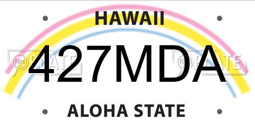 427MDA Hawaii License Plate