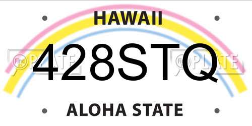 428STQ Hawaii License Plate
