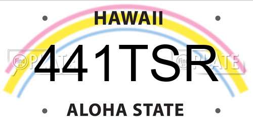 441TSR Hawaii License Plate