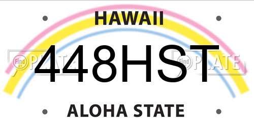 448HST Hawaii License Plate