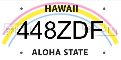 448ZDF Hawaii License Plate