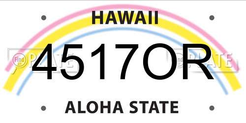 4517OR Hawaii License Plate