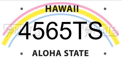 4565TS Hawaii License Plate